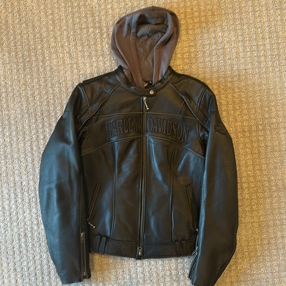 Vintage Harley Davidson, two in one leather jacket. Women’s L - Picture 8 of 8